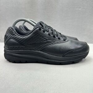 Womens 9 / Mens 7.5 (D) Brooks Addiction Walker 2 Shoes Black Leather Comfort
